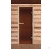 Дверь для бани и сауны «Простая», бронза, 8мм, 190х70см